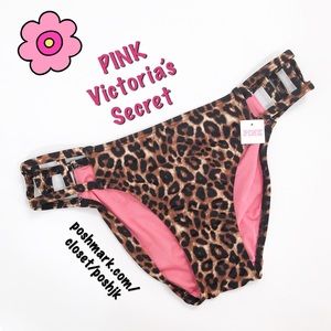 NWT PINK Victoria’s Secret Caged Bikini Bottom